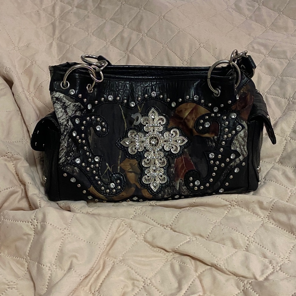 Elegant Black and Silver Women's Bag